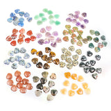 10pc/set Natural Heart Shaped Crystals Stones Mini 2cm Ornaments Reiki Rose Quartz 7 Chakras Energy Healing Gemstones Home Decor