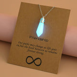 New Simple Luminous Beads Necklace Glowing Night Round Star Heart Pendant Glow In The Dark Necklace for Men Women Hallowen Gifts