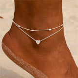 Fashion Pearl Anklet Women Ankle Bracelet Beach Imitation Pearl Barefoot Sandal Anklet Chain Foot Jewelry