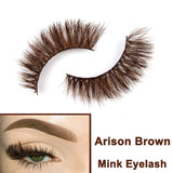 Mtcytea 3D Handmade Mink Eyelashes Brown Thick Long Faux Eyelash Natural Messy Cross Lashes For Lash Extension New  Makeup Tools