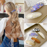 Chic Acetate Geometric Hair Clip Lady Barrettes Hairpin Barrette for Women Girls Ponytail Clip Fashion Hair Accessories Gifts
