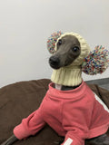 Mtcytea Italian greyhound hat, whibit hat, winter wool hat with wool ball, warm and cute