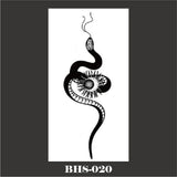 Summer Snake Flower Temporary Tattoos Sticker Waterproof Cool Dark Style Unisex Water Transfer Fake Tattoo Women Accessory