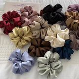 Elegant Silk Elastics Hair Band Solid Color Scrunchies for Women Girl Ponytail Holder Hair Rope Korean Hairband Hair Accessoires