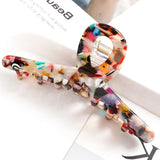 New Acetate Hair Claws Crab Clamps Charm Claw Clips Women Girls Leopard Hair Clips Retro Cross Hairdress Hair Styling Tool