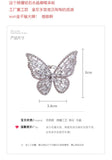 Korea Hot Selling Fashion Jewelry Exquisite Copper Inlaid Zircon Black Smart Butterfly Open Ring Female Prom Ring