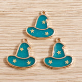 10pcs/lot Enamel Halloween Charms for Jewelry Making Cute Pumpkin Bat Ghost Charms Pendants for Necklaces Earrings DIY Accessory