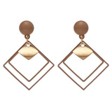 Mtcytea Fashion Earrings For Women Metal Single Drop Dangle Earrings Vintage Statement Round Geometric Earring Fashion Jewelry