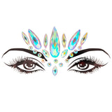 3D Acrylic Glitter Rhinestone Temporary Sexy Face Tattoo Sticker DIY Kids Holiday Party Masquerade Body Facial Jewelry Tattoo