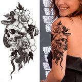 1pc Animal Lion Women Waterproof Temporary Tattoos Fake Stickers Arm Sun Art Black Cross Jesus 3D Praying Fashion Decoration