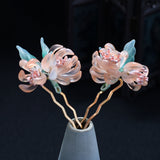 Vintage Hairpin Forks Hair Jewelry For Women Handmade U-shaped Pearl Flower Hair Stick Bride Wedding Hair Accessories Jewelry