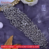 Mtcytea HP434 Silver Bridal Headband Wedding Hair Accessories Rhinestone Pearls Bridal Headpiece Hair Ornament Women Headdress