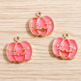 10pcs/lot Enamel Halloween Charms for Jewelry Making Cute Pumpkin Bat Ghost Charms Pendants for Necklaces Earrings DIY Accessory