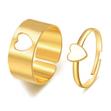 Mtcytea New Flame Butterfly Rings Set For Women Men Couple Rings Set Gold Silver Color Open Rings Trend Party Jewelry Gif