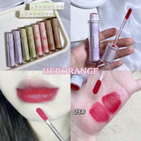 Mtcytea Iced Tea Mirror Lip Glaze Watery Lip Gloss Waterproof Lasting Transparent Jelly Liquid Lipstick Womon Beauty Makeup Lip Cosmetic