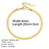 Stainless Steel Delicate Anklet for Women Gold Color Chain Anklet Bracelets on The Leg Do Not Fade Anklet Jewelry Women