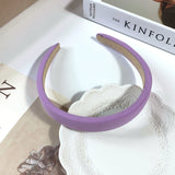 New Satin Hair Band Girls Solid Color Headband Wide Padded Hair Hoop Headwear Wholesale Fashion Hair Accessories for Women