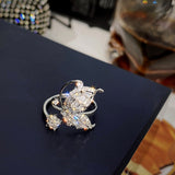 New design fashion jewelry opening high-grade copper inlaid zircon butterfly ring luxury shiny cocktail party ring for women