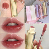 Mtcytea Iced Tea Mirror Lip Glaze Watery Lip Gloss Waterproof Lasting Transparent Jelly Liquid Lipstick Womon Beauty Makeup Lip Cosmetic