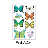 10 kind Watercolor Floral Butterfly Tattoo Children Safe Makeup Temporary Flower Body Arm Disposable Sticker tatouage temporaire