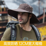 New Sun Protection Fishing Hat Summer Breathable Mesh Camping Hiking Caps Anti-UV Sun Hat Mountaineering Caps Men's Panama Hat