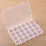 1pc Square Transparent Plastic Storage Box Case 18/24 Slot Adjustable for Pills Jewelry Beads Earring Case Organizer Jewlery Box