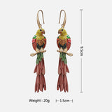 Mtcytea New Fashion Retro Acrylic Beaded Earrings European And American Exaggerated Metal Handmade Crystal Earrings Women's Jewelry