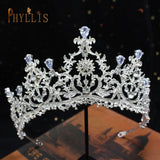 A195 Baroque Wedding Headband Crystal Bridal Crowns and Tiaras Hair Jewelry Accessories Women Rhinestone Headwear Queen Diadem