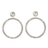 New Shiny Jewelry for Women Rhinestone Hoop Earrings Pendant Earrings Dinner Party Wedding Accessories Luxury Fashion Jewelry