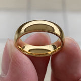 Classic Gold Color Wedding Ring Tungsten Carbide Rings Women Men Engagement Ring Gift Jewelry Dome Polished Band Engraving Name