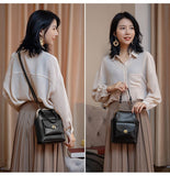 Mtcytea women shoulder bags Korean style Metal Buckle clip Ladies Handbags PU Leather lady Sling bag female Crossbody Bag purses