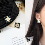 Green C Shaped Drop Earrings For Women Vintage Fashion Korean Jewelry Summer Beach Travel Statement Earrings Modern Bricons