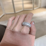 Rings Fashion Women Metal Party Classic Zircon Planet Detachable Jewelry Super Flash Combination Ring