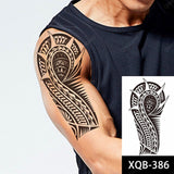 1pc Lion Men Waterproof Tattoos Fake Stickers Arm Cool Black Christ Cross Transfer Washable