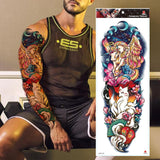 Large Arm Sleeve Tattoo Tiger Skull Owl Waterproof Temporary Tatto Sticker Fox Lion Body Art Full Fake Tatoo Women Men