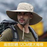 New Sun Protection Fishing Hat Summer Breathable Mesh Camping Hiking Caps Anti-UV Sun Hat Mountaineering Caps Men's Panama Hat