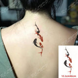 Waterproof Temporary Tattoo Sticker 10.5*6 cm butterfly fish tatto stickers flash tatoo fake tattoos for girl women