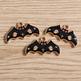 10pcs/lot Enamel Halloween Charms for Jewelry Making Cute Pumpkin Bat Ghost Charms Pendants for Necklaces Earrings DIY Accessory