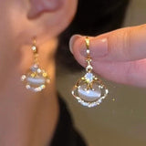 Korean Style Rose Flower Love Heart Zircon Stud Earrings For Women Elegant Butterfly Imitation Pearl Earring Party Charm Jewelry