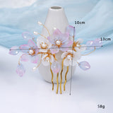 Vintage Hairpin Forks Hair Jewelry For Women Handmade U-shaped Pearl Flower Hair Stick Bride Wedding Hair Accessories Jewelry