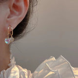 New Fashion Trend Unique Design Symphony Mermaid Ji Love C Ring Earrings Ladies Senior Jewelry Couple Birthday Gift Wholesale