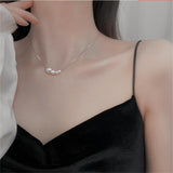 New Fashion Four Pearl Choker Necklaces Girl Summer Luxury Baroque Pearl Pendant Clavicle Chain For Women Jewelry Gift