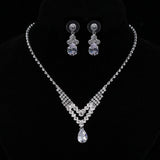 New Fashion Long Tassel Necklace Rhinestone Chain Choker forBridal wedding Statement Chunky Y Necklace Chain Crystal Jewelry