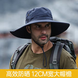 New Sun Protection Fishing Hat Summer Breathable Mesh Camping Hiking Caps Anti-UV Sun Hat Mountaineering Caps Men's Panama Hat