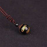 High Quality Lucky Love Jewelry Obsidian Tiger Eye Stone Beads Ball Transfer Pendant Necklace For Women Men