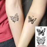 Waterproof Temporary Tattoo Sticker 10.5*6 cm butterfly fish tatto stickers flash tatoo fake tattoos for girl women