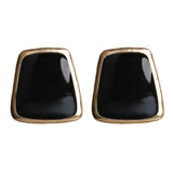 Mtcytea 5Colors Black/White Enamel Korean Stud Earrings For Women  Fashion Jewlery Simple Female Earring Oorbellen Aretes De Mujer