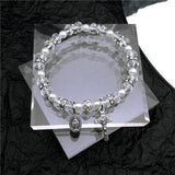 New Trendy Female y2k Spice Nracelets Girl Fashion Crystal Rhinestone Transparent Beaded Elastic Bracelet