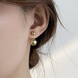 Fashion Stud Earrings For Women White Heart Drip Oil Earrings Pearl Earring Fine Jewelry Wholesale