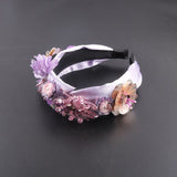 Fabric Rhinestone Tassel Sunflower Flower Exquisite Hair Accessories New European Fashion Hair Accessories 724